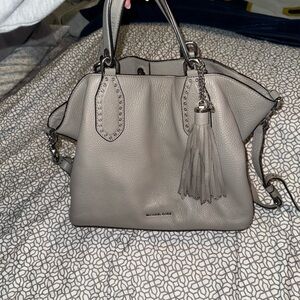 Michael Kors Taupe Leather Satchel